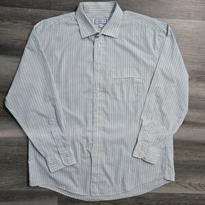 Vintage Yves Saint Laurent YSL Pinstriped Dress Shirt Men's 16.5 32/33 Large